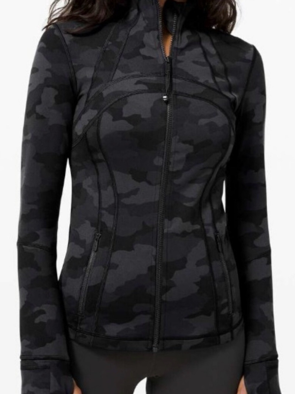 Lululemon Define Jacket Camo Deep Coal Size 6